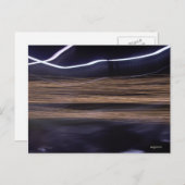 Snel (gouden en witte lichte strepen) briefkaart (Voorkant / Achterkant)