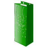 Snel groen kerstfeest wijn cadeautas (Achterkant Gekanteld)