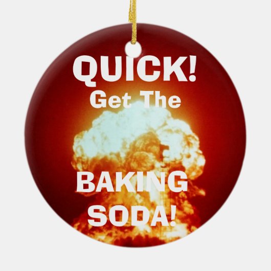 Snel, haal de BKING SODA! Keramisch Ornament (Achterkant)