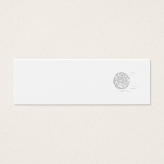 Snel. Haast je. Symbool in Grijs op Wit. Mini Visitekaartjes (Voorkant)