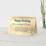Snel Happy Birthday Brother Card Kaart<br><div class="desc">Luxury Gold Distance Happy Birthday Brother gepersonaliseerd Wenskaart.</div>