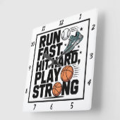 Snel hardlopen Hit Hard spelen Sterk Vierkante Klok (Hoek)