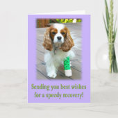 Snel Herstel Beterschap Spaanse Hond Kaart (Voorkant)