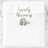 Snel herstel Profiteer van een goede kaart Vierkante Sticker (Tas)