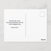 Snel herstel van golf met golftas op oefengroen briefkaart (Achterkant)