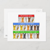 Snel herstel van Hysterectomie Cute Cats Briefkaart (Voorkant / Achterkant)