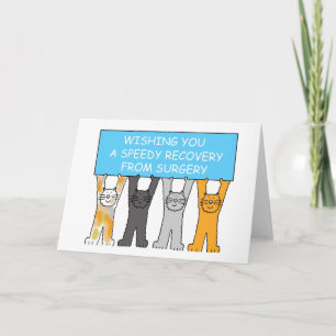 Snel herstel van operatie Cartoon Cats Kaart