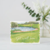 Snel hersteld op de golfbaan briefkaart (Staand voorkant)