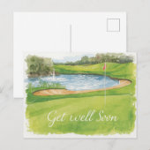 Snel hersteld op de golfbaan briefkaart (Voorkant / Achterkant)