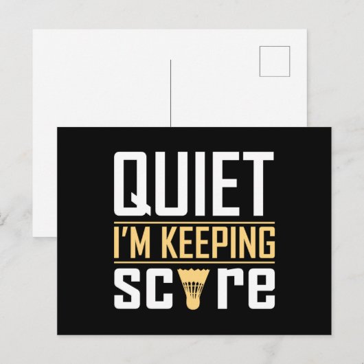 Snel ik hou de Score Briefkaart (Voorkant / Achterkant)