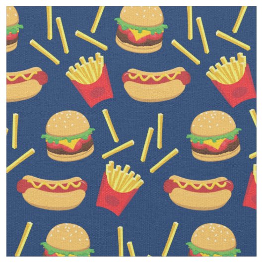 Snel Junk Voedsel Burger Frites Hotdog Stof (Close Up)