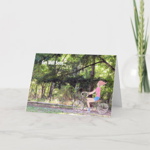 Snel Kaart, meisje, fiets en Natuur Kaart