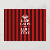 Snel kalm Jouw tekst houden op rode strepen Briefkaart (Voorkant)