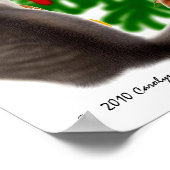 Snel Kat kerstboomafdrukken Poster (Hoek)
