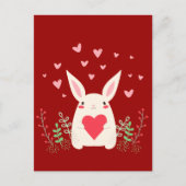 Snel Kawaii Bunny-liefhebbend Briefkaart (Voorkant)