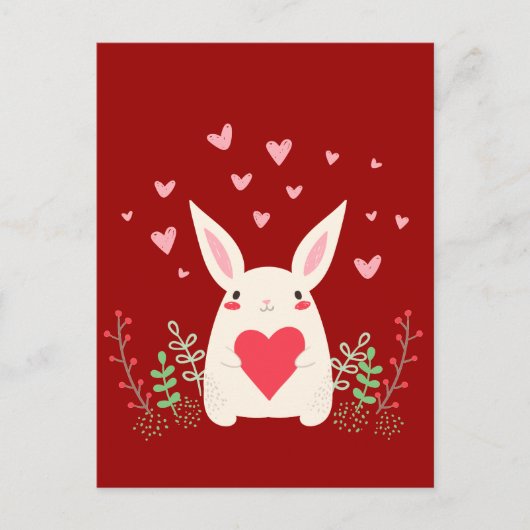 Snel Kawaii Bunny-liefhebbend Briefkaart (Voorkant)