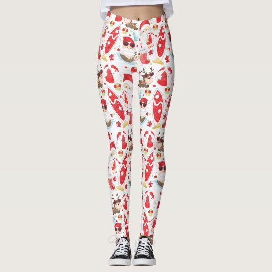 Snel kerstbalpatroon leggings (Voorkant)