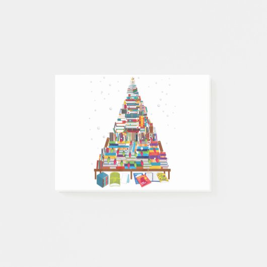 Snel kerstbibliotheekcadeautje voor boekenoverloop post-it® notes (Voorkant)