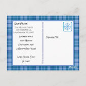 Snel kerstblauw met foto-kaart briefkaart (Achterkant)