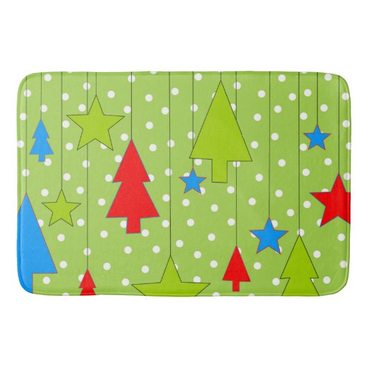 Snel kerstboompatroon badmat (Voorkant)
