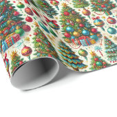 Snel kerstboompatroon cadeaupapier (Rol Hoek)