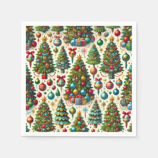 Snel kerstboompatroon servet (Voorkant)