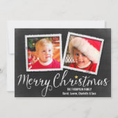 Snel kerstbord 2-fotokaart feestdagenkaart (Voorkant)