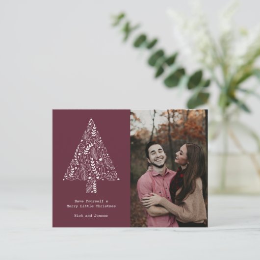 Snel kerstbudget foto feestdagenkaart (Staand voorkant)