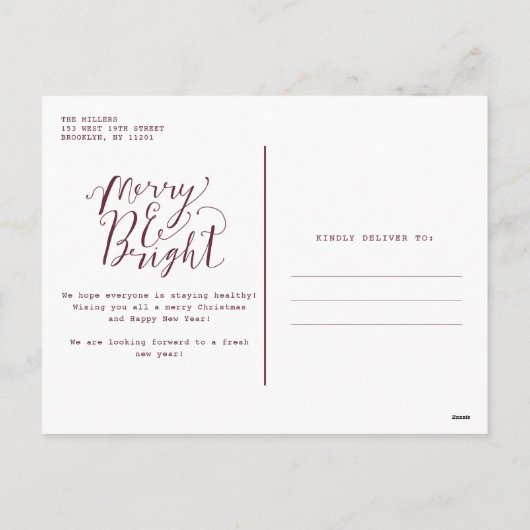 Snel kerstbudget foto feestdagenkaart (Achterkant)