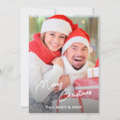 Snel kerstcadeau voor Elegant script 2-zijdelings Feestdagenkaart (Voorkant)