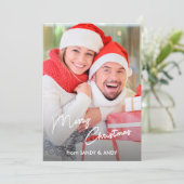 Snel kerstcadeau voor Elegant script 2-zijdelings Feestdagenkaart (Staand voorkant)