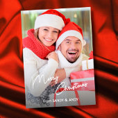 Snel kerstcadeau voor Elegant script 2-zijdelings Feestdagenkaart