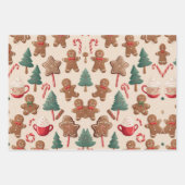 Snel kerstcadeaupapier set van 3 inpakpapier vel (Voorkant 3)