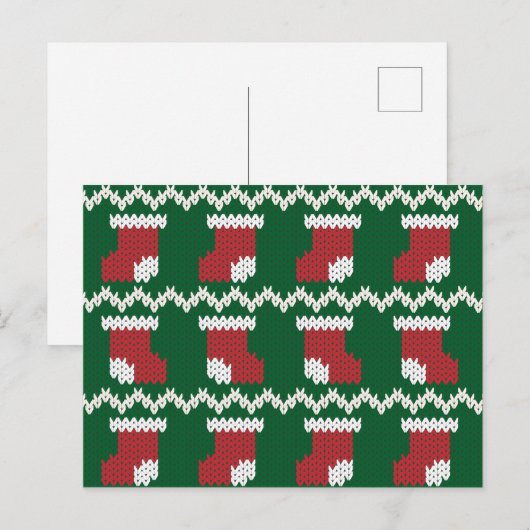 Snel kerstcadeaupatroon briefkaart (Voorkant / Achterkant)