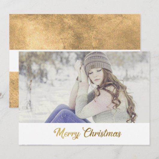 Snel kerstcadeauscript feestdagenkaart (Voorkant / Achterkant)