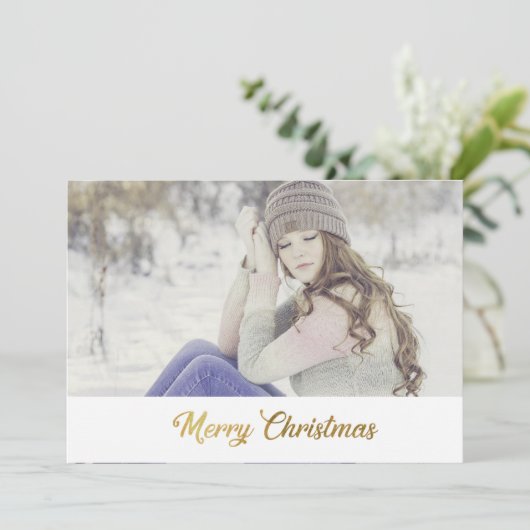 Snel kerstcadeauscript feestdagenkaart (Staand voorkant)