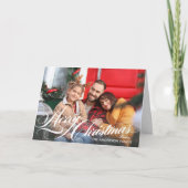 Snel kerstcadeauscript foto feestdagen kaart (Voorkant)