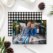 Snel kerstcadeauscript foto feestdagenkaart