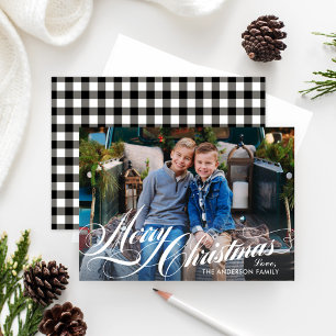 Snel kerstcadeauscript foto feestdagenkaart