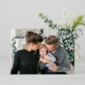 Snel kerstcadeauscript foto folie feestdagenkaart (Staand Voorkant)