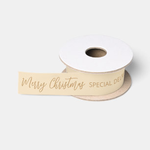 Snel kerstcadeauscript op maat satijnen lint