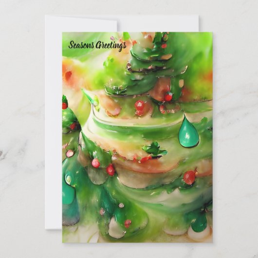 Snel kerstcadeautje AI Art Green Red White (Voorkant)