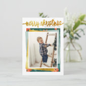 Snel kerstcadeautje en feestdag fotostapel feestdagenkaart (Staand voorkant)