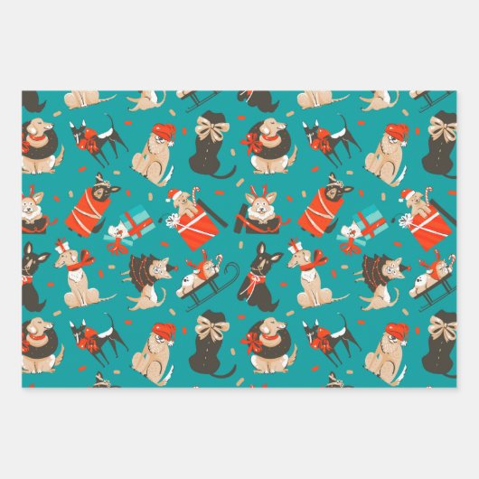 Snel kerstcadeautje met een papierpakket van 3 inpakpapier vel (Voorkant)