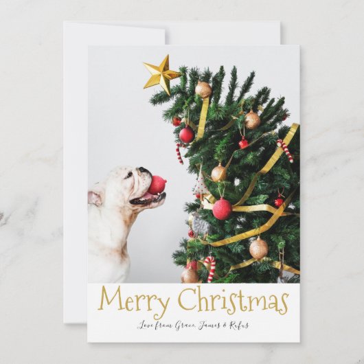 Snel kerstcadeautje voor eenvoudige tekst kaart (Voorkant)