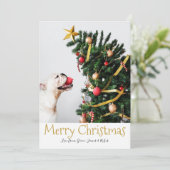 Snel kerstcadeautje voor eenvoudige tekst kaart (Staand voorkant)