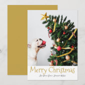 Snel kerstcadeautje voor eenvoudige tekst kaart (Voorkant / Achterkant)