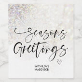 Snel kerstcadeautje voor familie en vrienden wijn etiket (Enkel label)