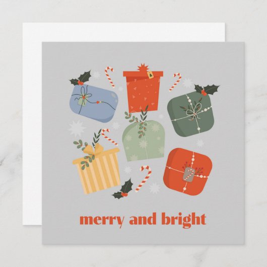 Snel kerstcadeautje voor fijne kerst feestdagenkaart (Voorkant / Achterkant)