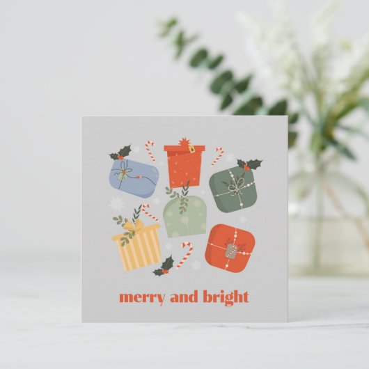 Snel kerstcadeautje voor fijne kerst feestdagenkaart (Staand voorkant)